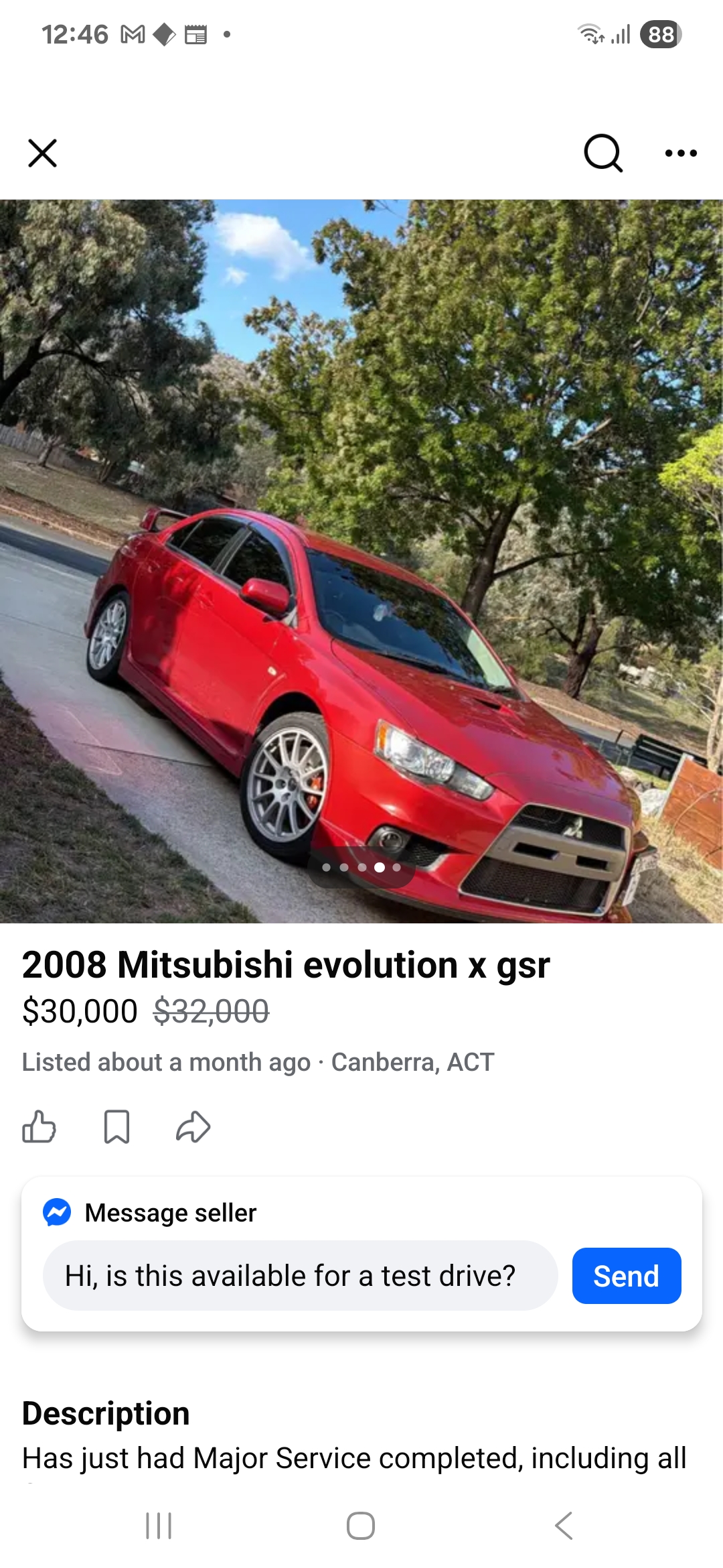 Mitsubishi Lancer Evolution - Major Service Just Completed